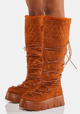 Russet To The Moon Platform Boots