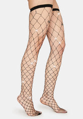 In The Rough Rhinestone Fishnet Tights