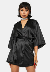 Rose in the Night Satin Robe