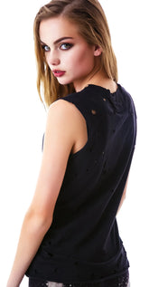 Safety Pin Tank Top - White