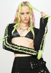 Green Lace Shrug