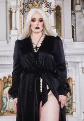Plus Awaited Arrival Satin Robe