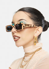 Leopard Supernova Square Sunglasses