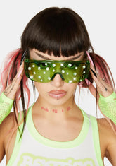 Slime Ready To Glow Rhinestone Sunglasses