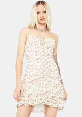 Ivory Secret's Out Floral Mini Dress