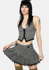 Keep On Rollin' Pleated Mini Skirt