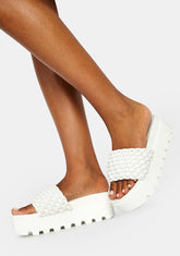 Bliss Totally True Platform Woven Slides