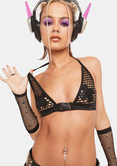 Buckle Up Fishnet Top