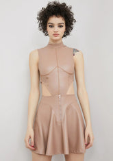 Wake Up Vegan Leather Skirt Set