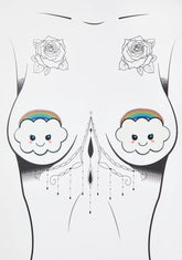 Rainbow Kawaii Cloud Pasties