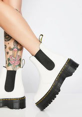 2976 White Chelsea Quad Boots