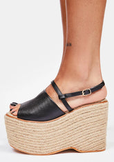 Black Petrus Platform Sandals