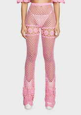 Dream Away Crochet Bell Bottoms Pink