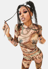 Under Your Skin Mesh Top