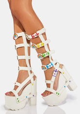 Rainbow Nightcall Hi Platform Heels