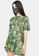 Brain Drain Mesh Tee Dress