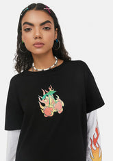 Cherry Hot Long Sleeve Graphic Tee