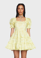Wink For Me Babydoll Dress - Yellow