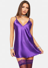 Alone With U Satin Chemise