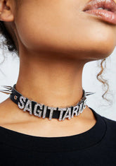 In All Honesty Spiked Choker Necklace