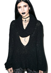 Scandal Knit Crop - Black