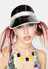 Spill The Glitter Rhinestone Visor