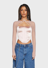 Champagne Kisses Corset Top