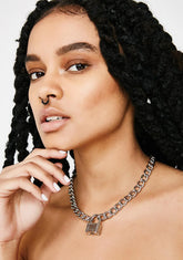 Locked Down Chain Necklace
