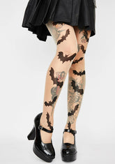 Winged Mystery Bat Tights