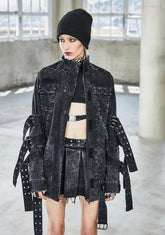 Bassline Washed Denim Zip Up Jacket