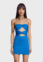 Too Aware Mini Dress - Blue