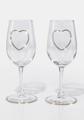 Pass The Pinot Rhinestone Wine Glasses