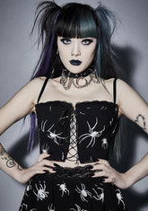 Web Of Sins Corset Crop Top