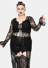 Studying Demonology Lace Bell Sleeve Duster