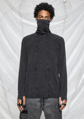 Synth Unisex Washed High Neck Mask Tee