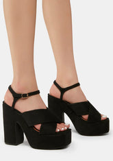 Sunniva Faux Suede Platform Heels