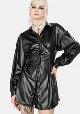 Midnight Last Minute Invite Shirt Dress