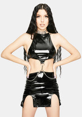 Lilith Patent Chain Mini Dress