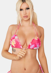 Azalea Frill Triangle Bikini Top