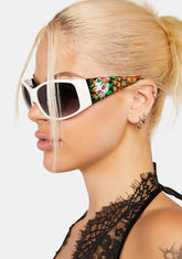 White Skull Tattoo Sunglasses
