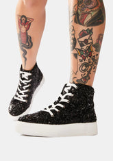 Noir Party's Here Sequin Sneakers