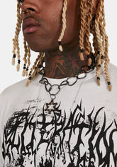 Distortion Chunky Chain Star Necklace