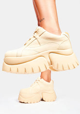 Cream Earthling Platform Sneakers