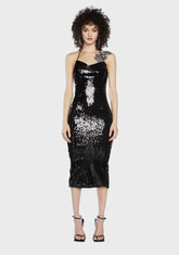 Speakeasy Romance Sequin Maxi Dress
