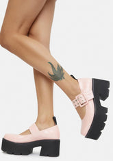 Pink Patent Hallway Platform Mary Janes