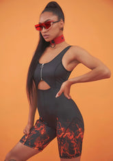 Blazing Glory Cut-Out Romper