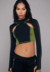 Kush Nightly Duty Shrug Crop Top Set