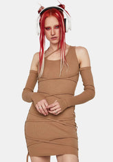 Pixie In Distress Strappy Mini Dress