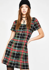 Plaid Zavaca Mini Dress