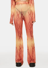 Heartbreaker Mesh Flare Pants